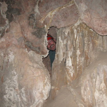Arizona — Climbing ladders in Colossal Cave (Hold the farts please).