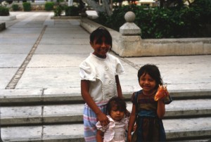Children in Cozumel Mexico