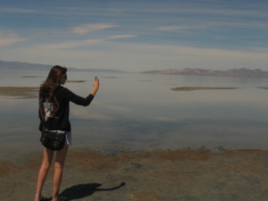 Great Salt Lake beach scene