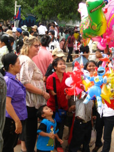 Julie Cambodia water festival