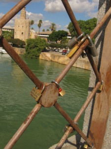 Locks on Seville Bridge