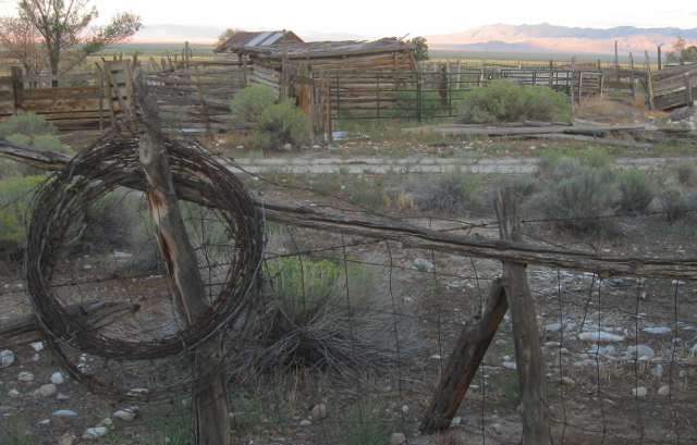 Fence and barn, Baker Nevada