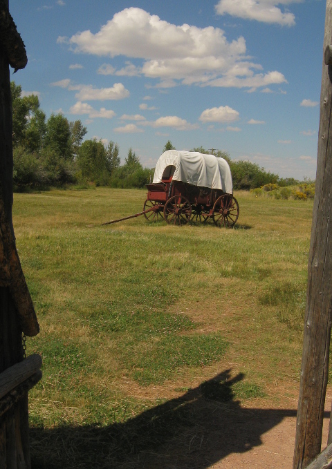 Conestoga wagon at Fort Bridger, Wyoming