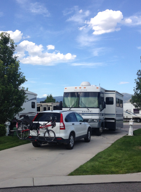 RV site at Pony Express RV Resort, Utah
