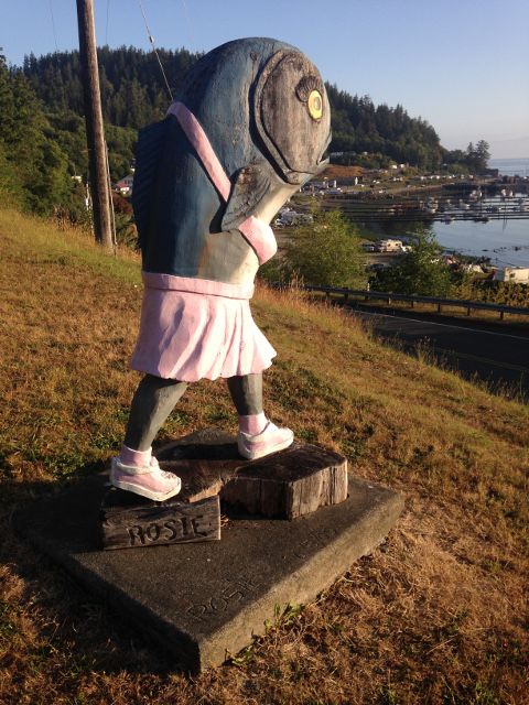 Fish statue at Sekiu, Washington