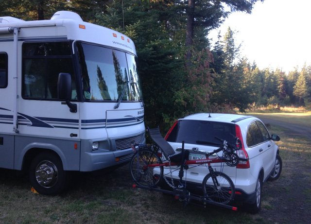 RV site in the northern Idaho woods