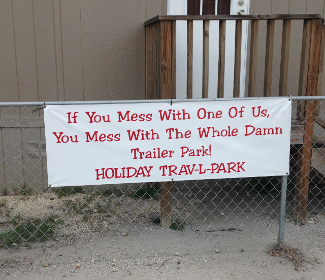 Trave-L-Park sign in Del Rio, Texas