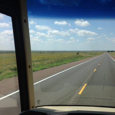 Route 50 in western Kansas. This how we always imagined Kansas... flat and treeless