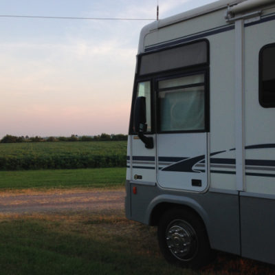 Only $12 per night to park at Boomland's RV park, prices we won't see for a long time