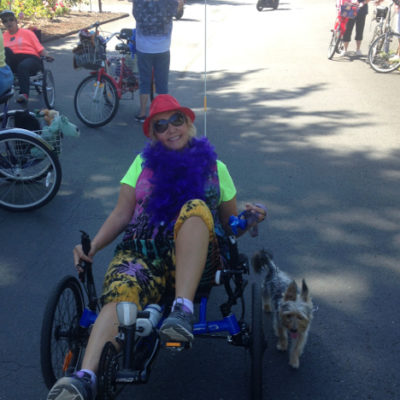 Evergreen-Coho SKP park had a dog and bicycle parade!